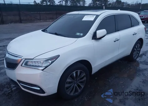 2016 Acura Mdx Technology Acurawatch Plus Packages/Technology Package z USA, uszkodzony, nr VIN 5FRYD4H44GB059729